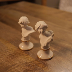 2x White Females Figurines